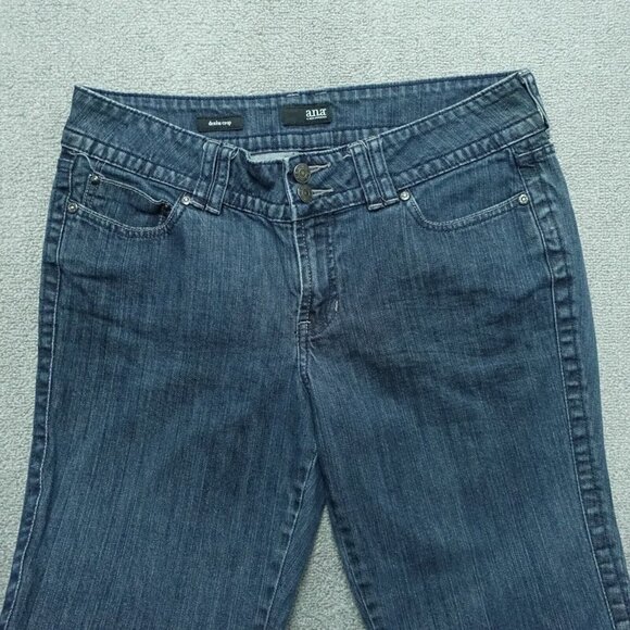A.N.A Denim Crop Jean Women's Size 12 Blue Cotton Blend 5 Pockets Straight Leg - Picture 3 of 10
